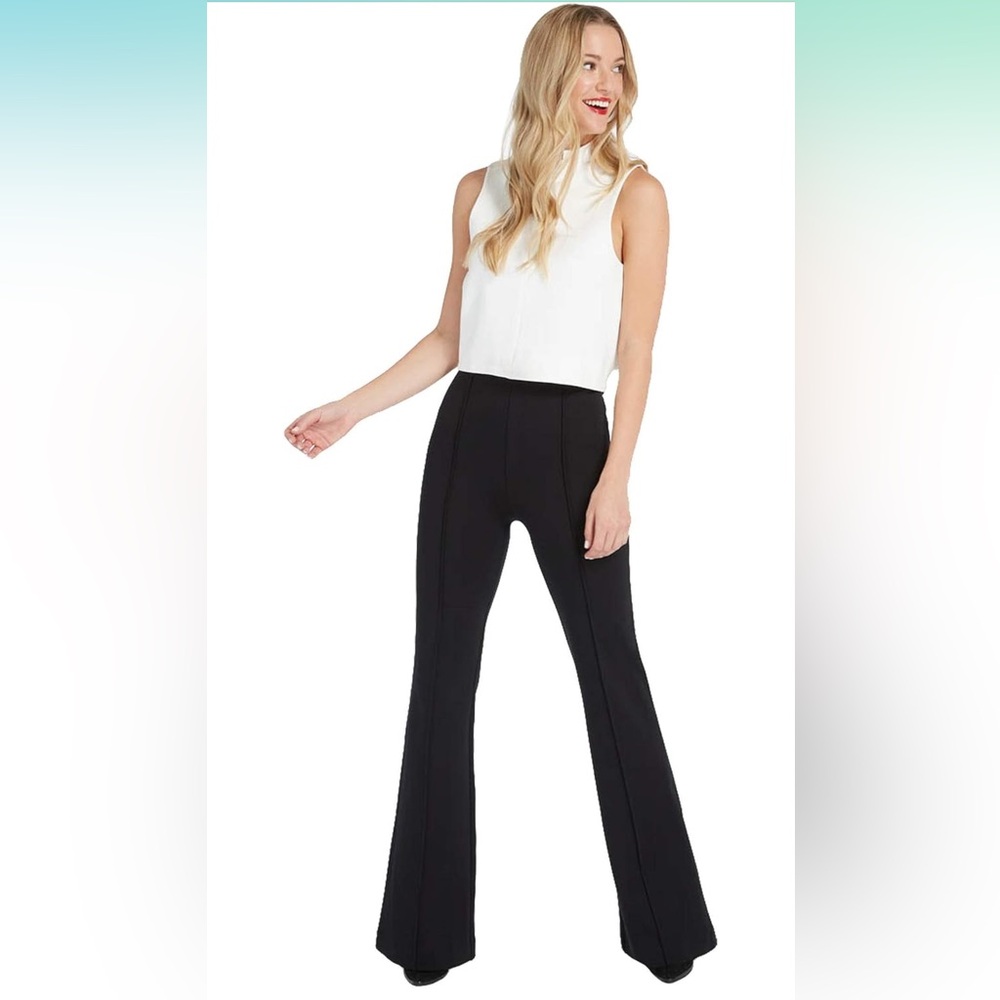 Women's Black Flared Pants - WORK PANTS